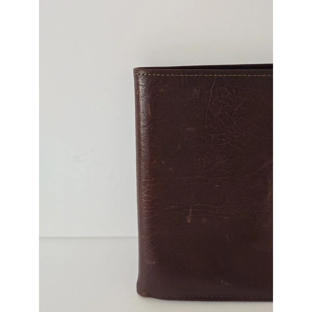 La Garde By Rofs Vintage Brown Leather Cowhide Wallet Bifold Card Holder